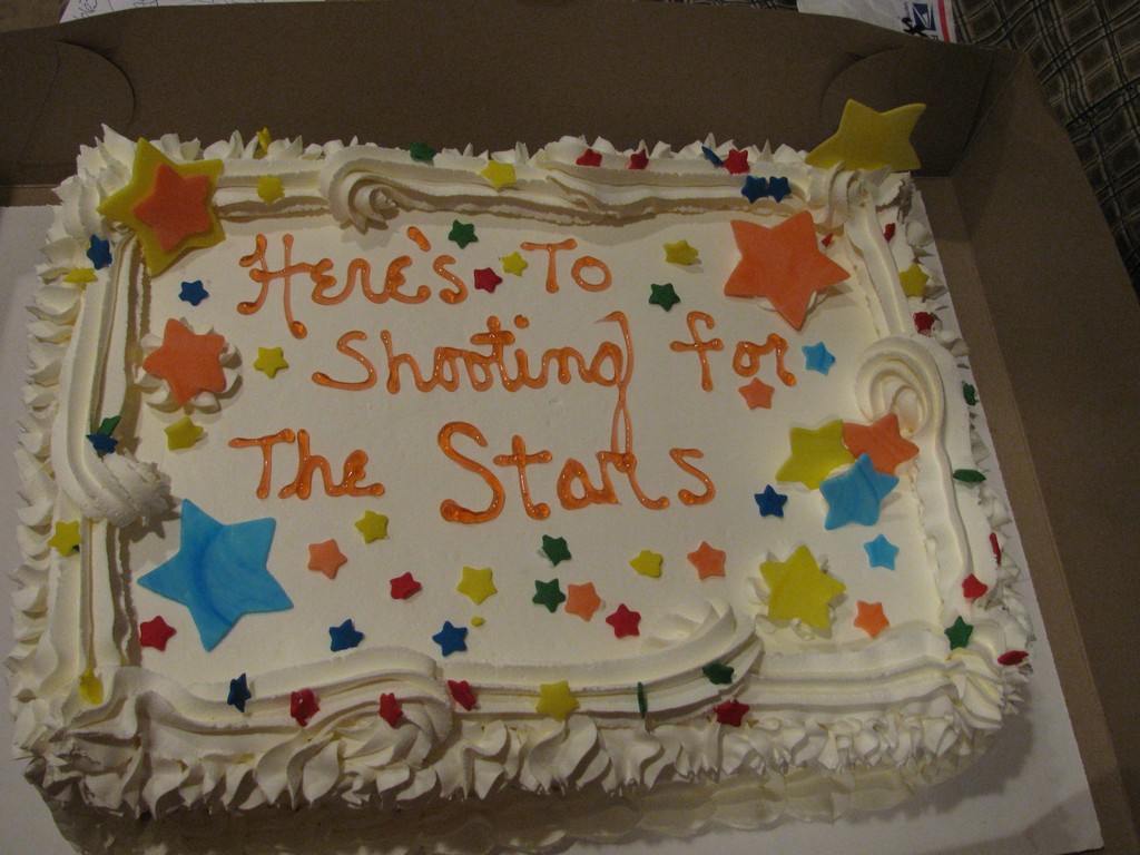 Graduation Cake with Fondant Stars